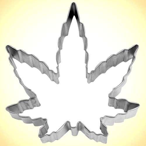 Marijuana Leaf Cookie Cutter - Click Image to Close